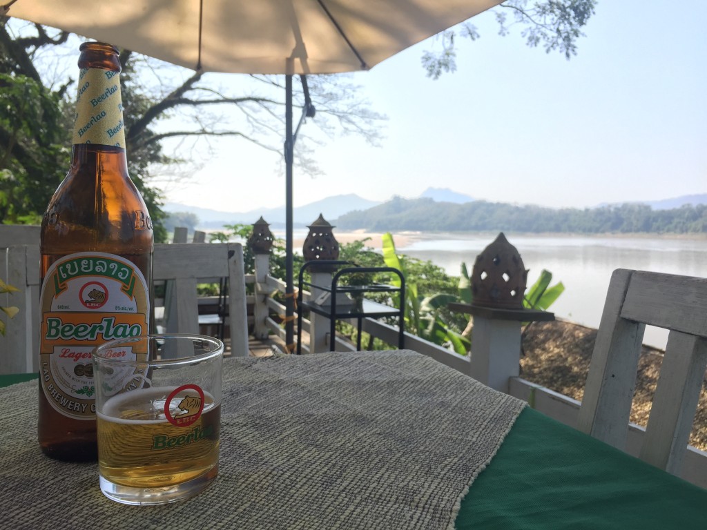 Sunny views of the Mekong and a cold Beer Lao while I write - lots of great inspiration for me in Luang Prabang! 