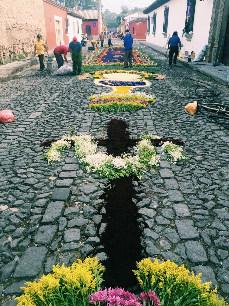 Alfombra with flowers
